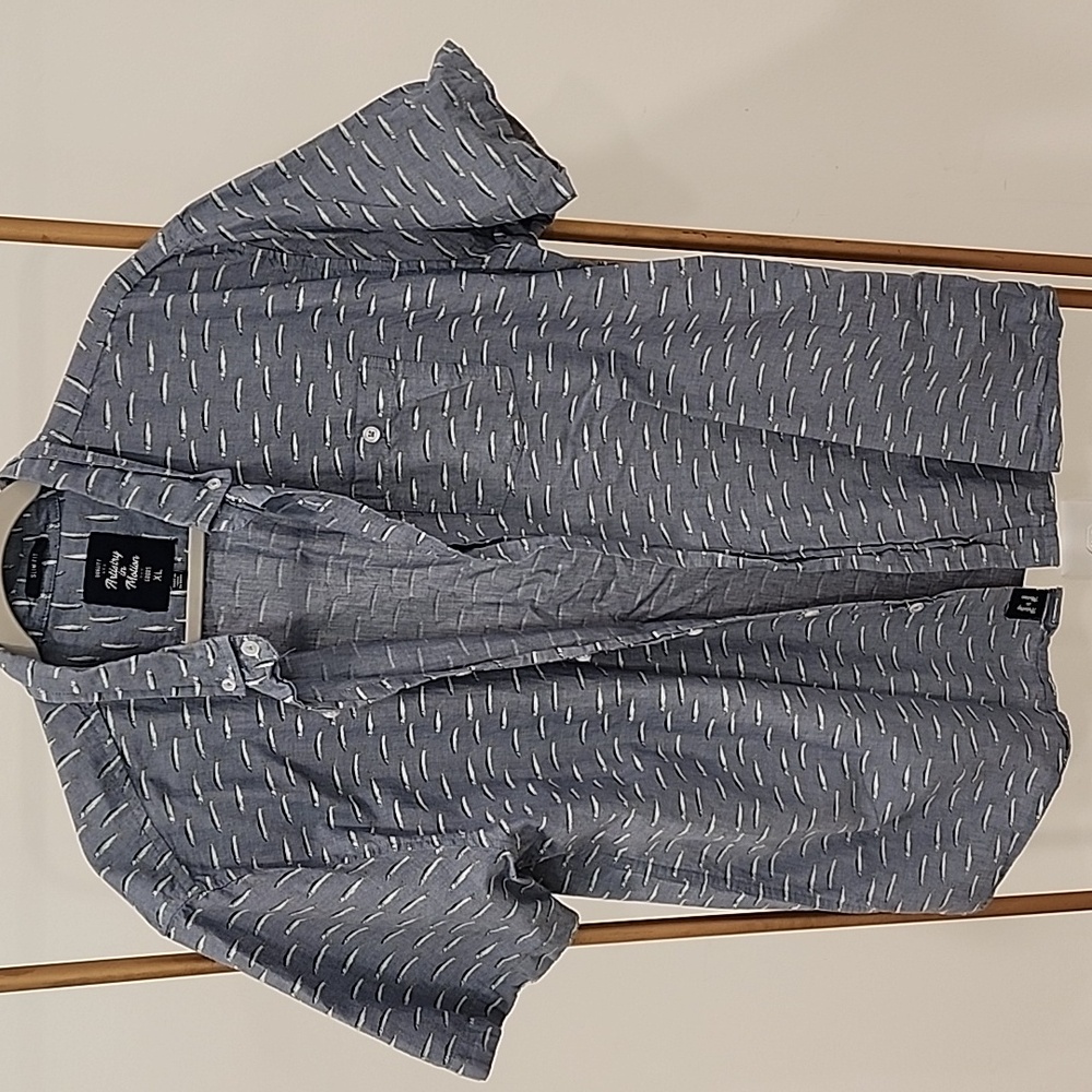 Men's Casual Button Down Shirt in denim Slate Blue